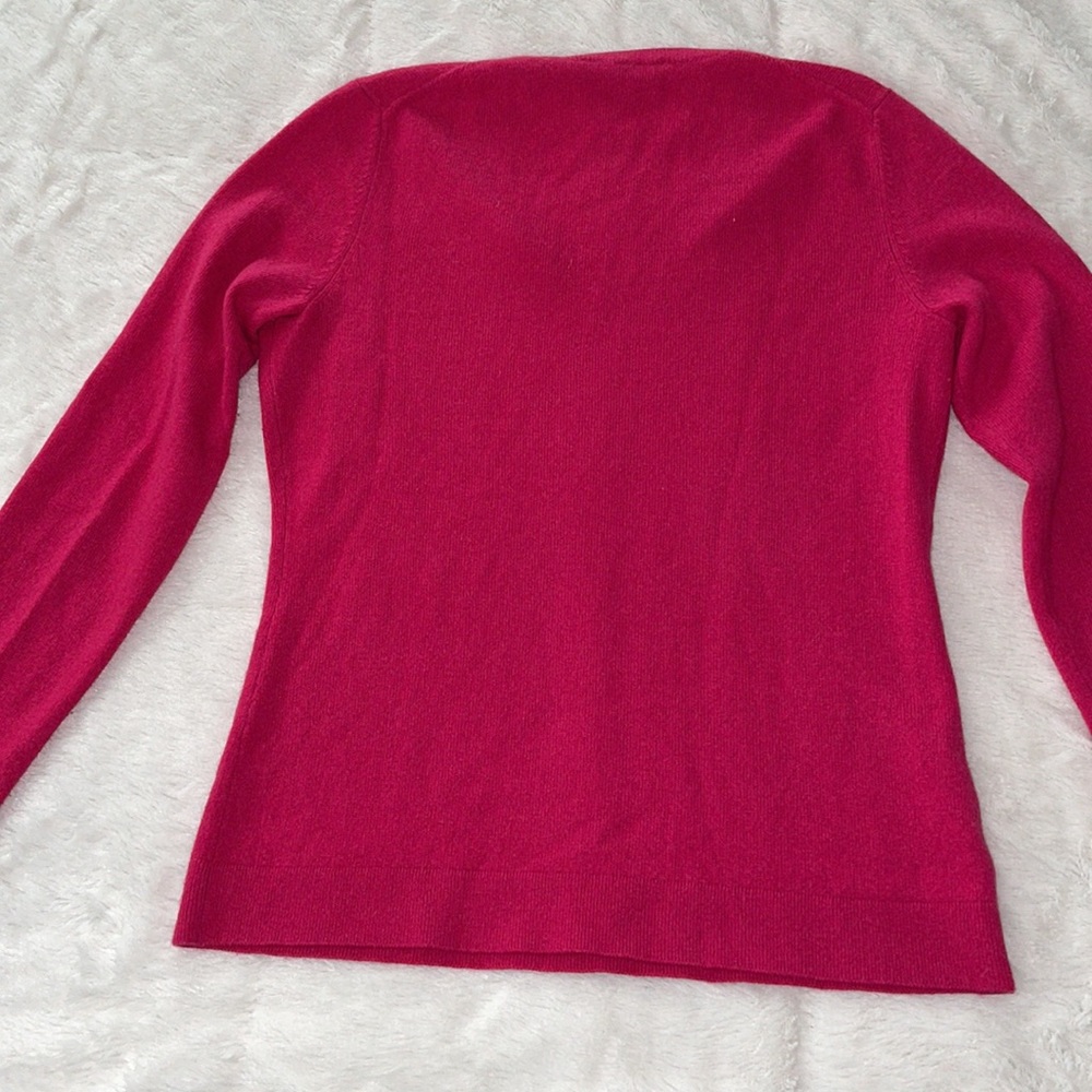 Ann Taylor Cashmere Magenta Pink Sweater - Picture 8 of 9
